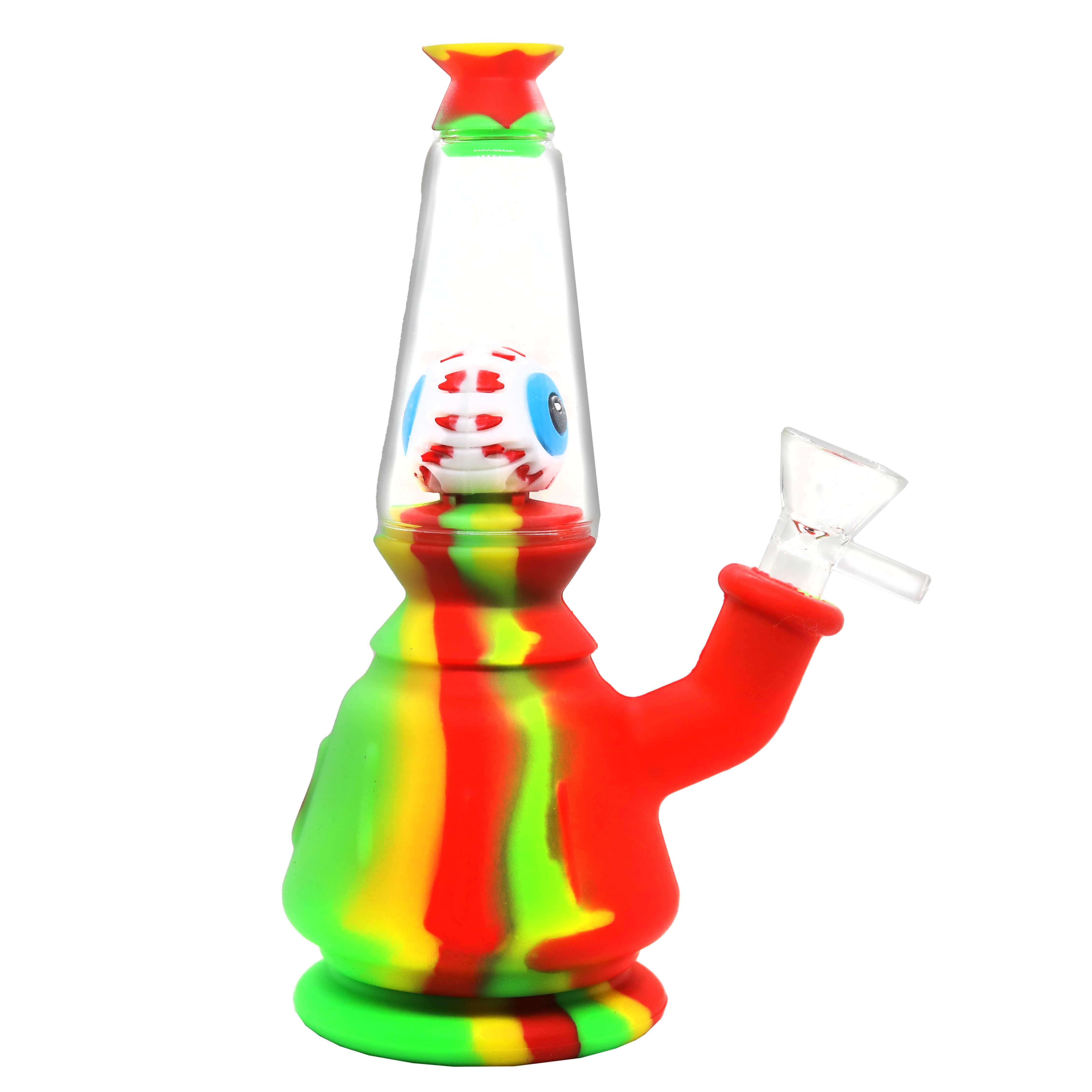 Eyeball Inspired Silicone Beaker Waterpipe (SL-10) | 7 inch | Assorted Colors product image